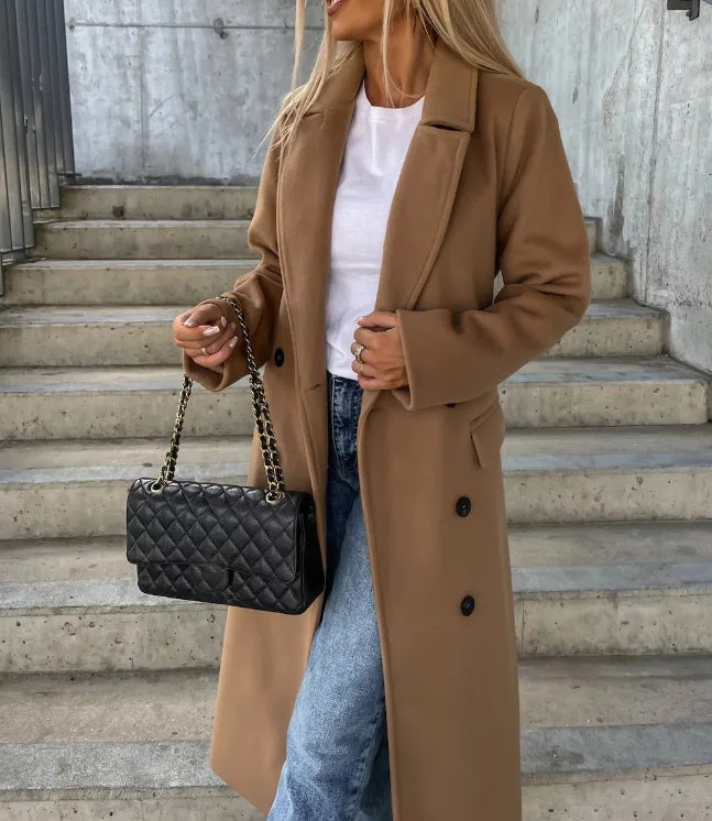 Manteau long ceinturé à boutons croisés — vue 8