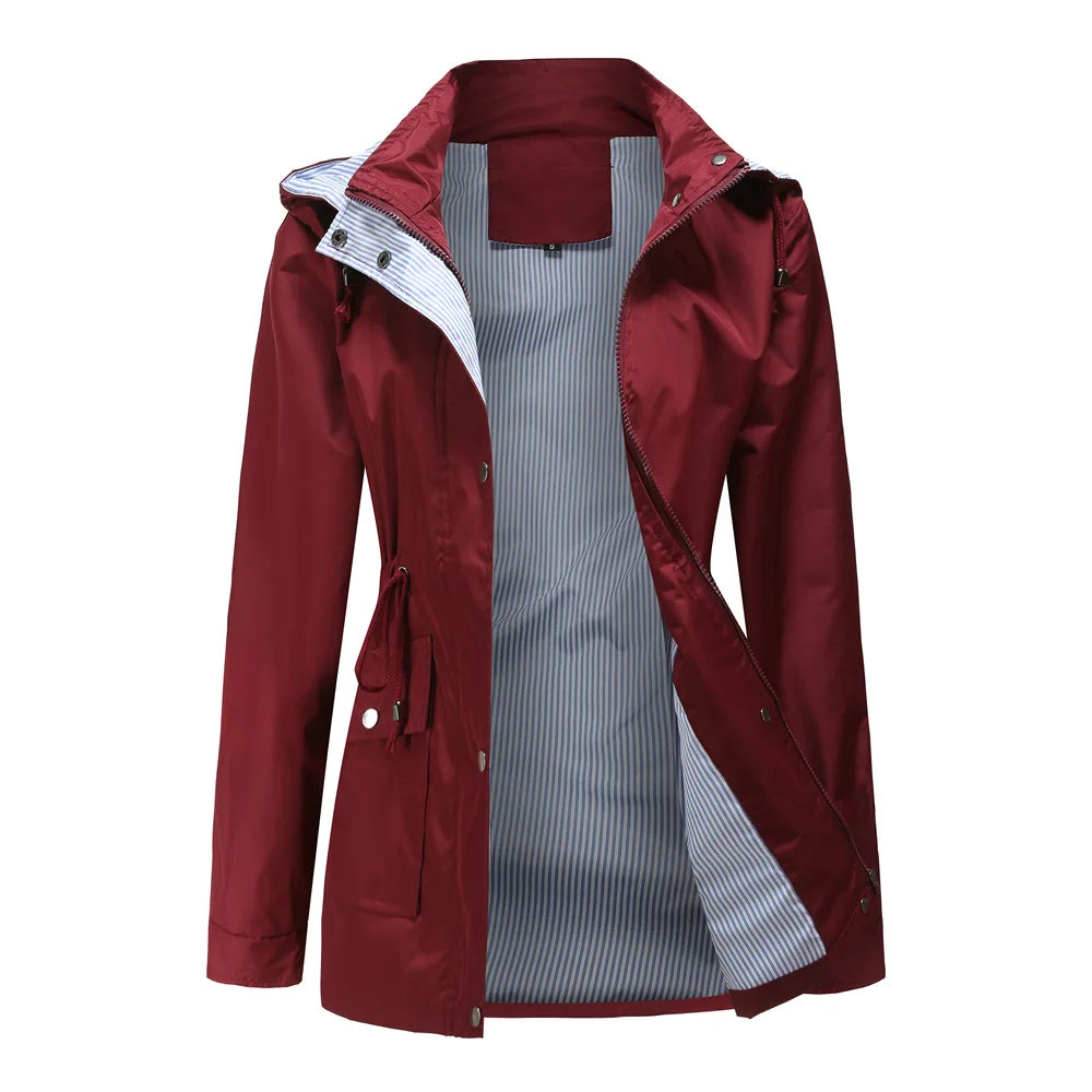 Parka à capuche amovible et taille ajustable — Amielle Paris