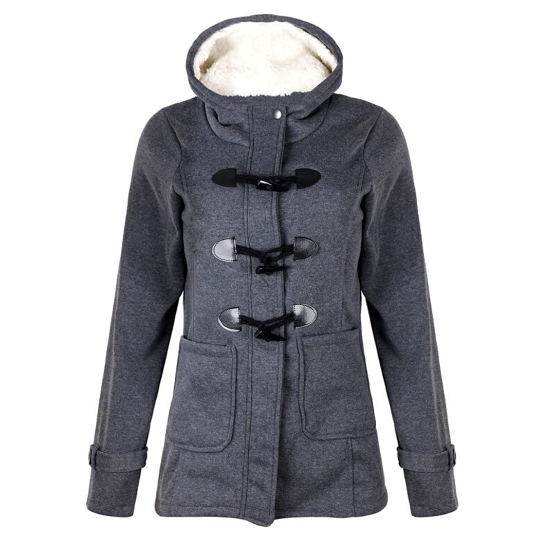 Duffle-coat doublé en polaire à brandebourgs — Amielle Paris