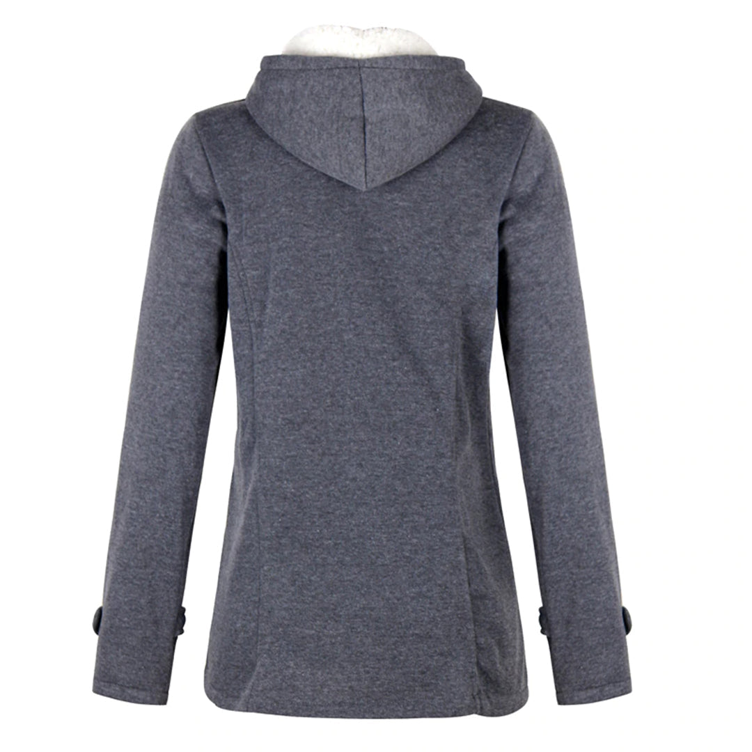 Duffle-coat doublé en polaire à brandebourgs — Amielle Paris