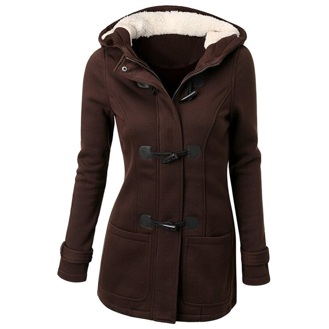Duffle-coat doublé en polaire à brandebourgs — Amielle Paris