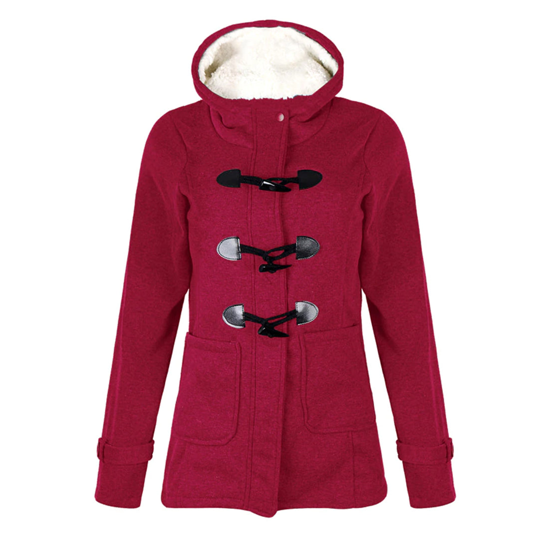 Duffle-coat doublé en polaire à brandebourgs — Amielle Paris