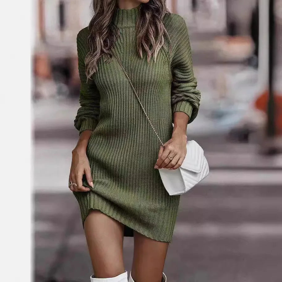 Robe pull à col montant et longueur genou — Amielle Paris