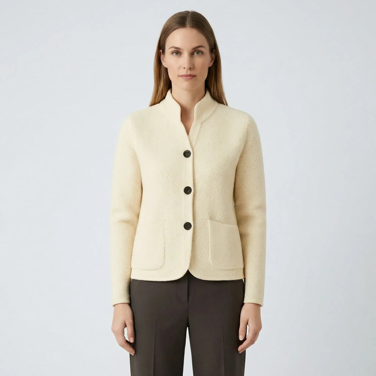 Marina — Veste cardigan boutonnée à poches — Amielle Paris