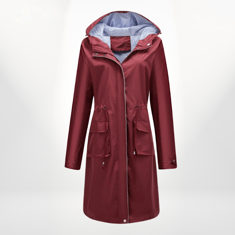 Rosalie — Parka longue à doublure rayée — Amielle Paris