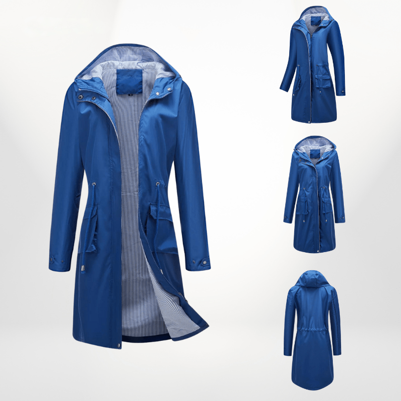 Rosalie — Parka longue à doublure rayée — Amielle Paris