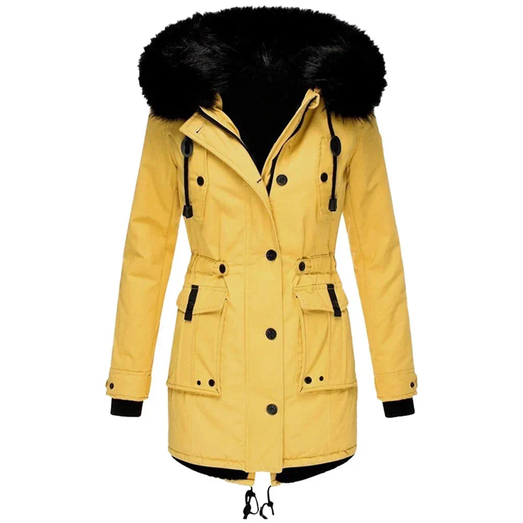 Elowen — Parka à taille coulissée et dos allongé — Amielle Paris
