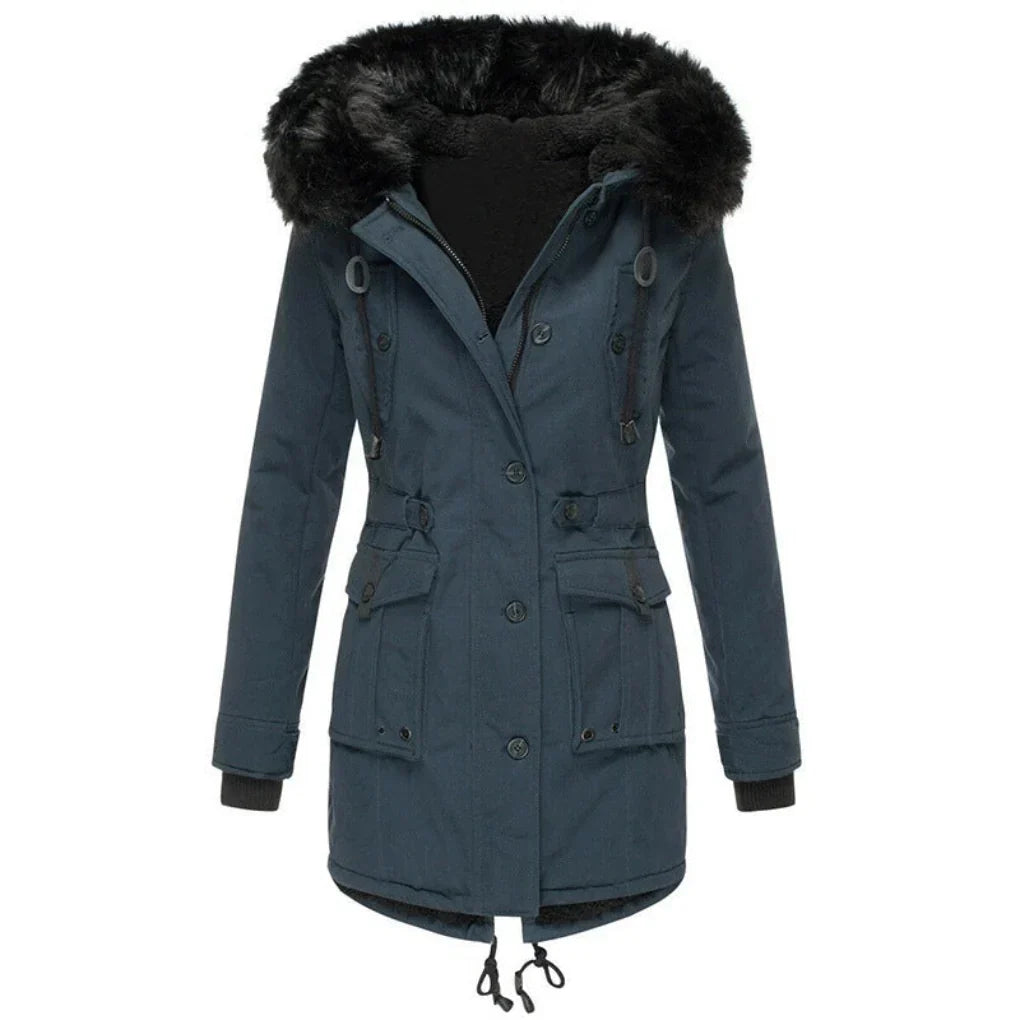 Elowen — Parka à taille coulissée et dos allongé — Amielle Paris