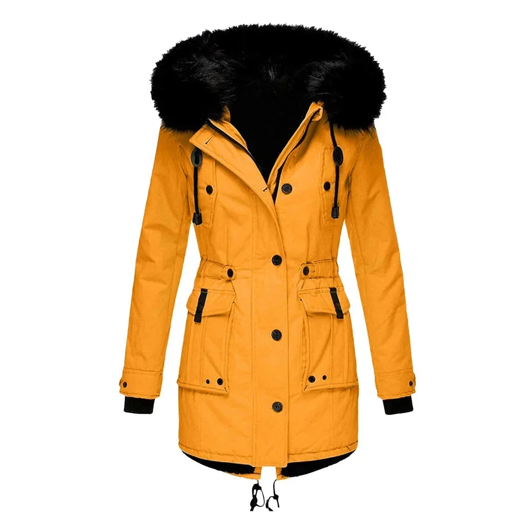Elowen — Parka à taille coulissée et dos allongé — Amielle Paris