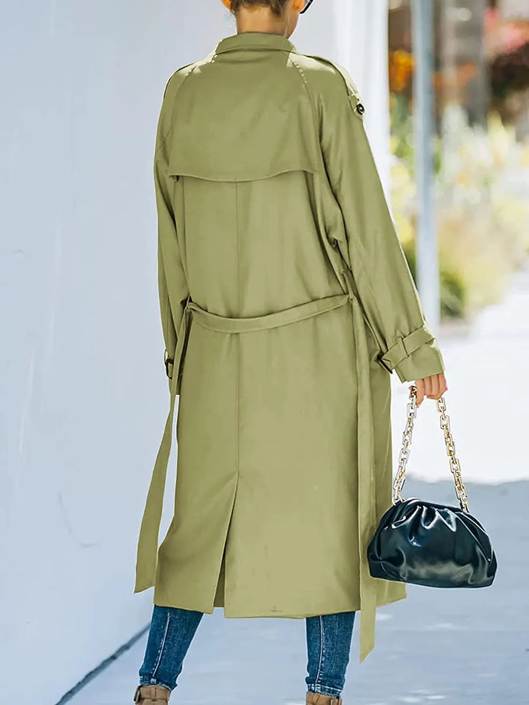 Talia — Trench ceinturé à bavolet — Amielle Paris