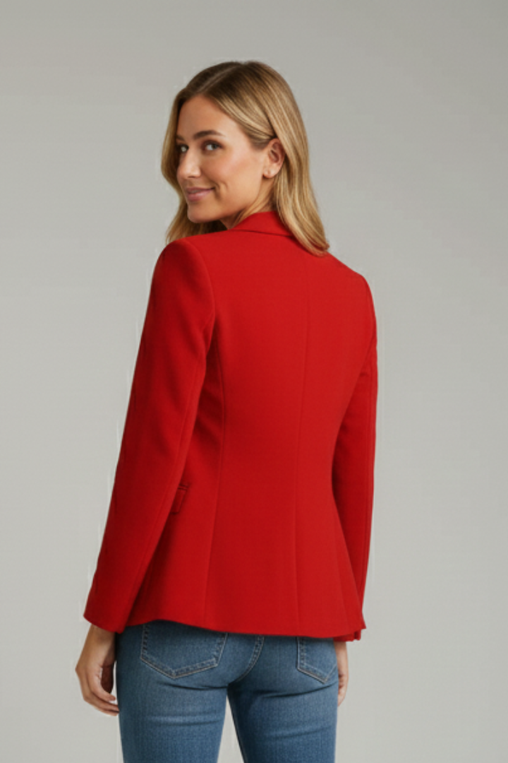 Blazer ajusté à revers crantés et bouton unique — Amielle Paris