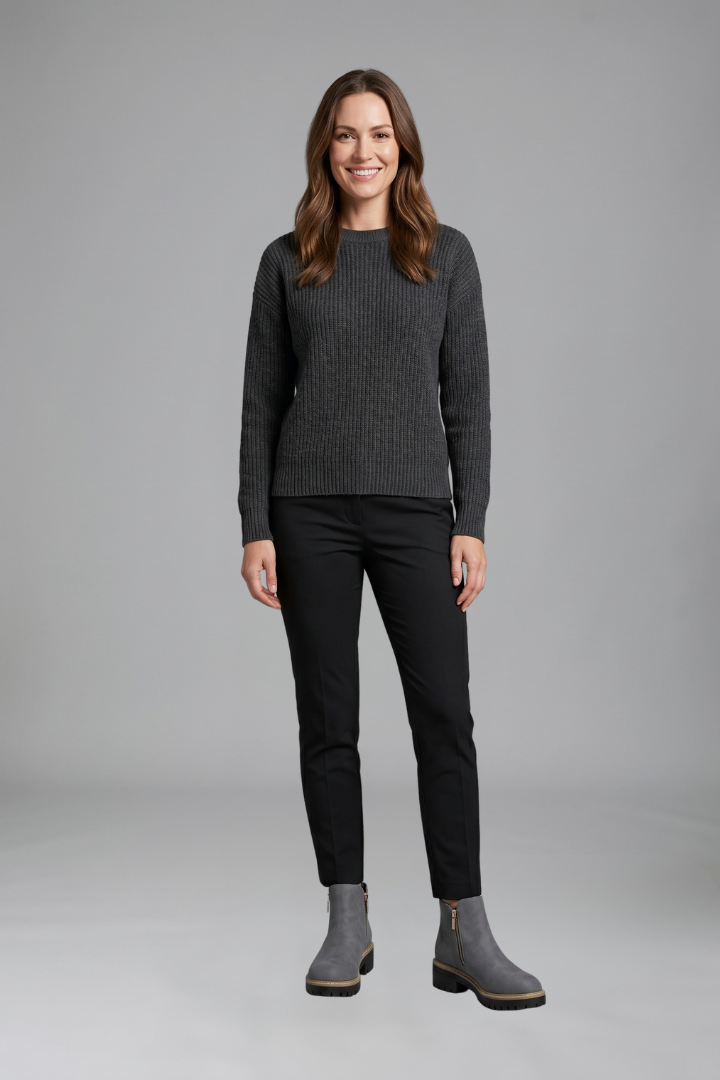 Bottines aspect daim à zip et semelle crantée — Amielle Paris