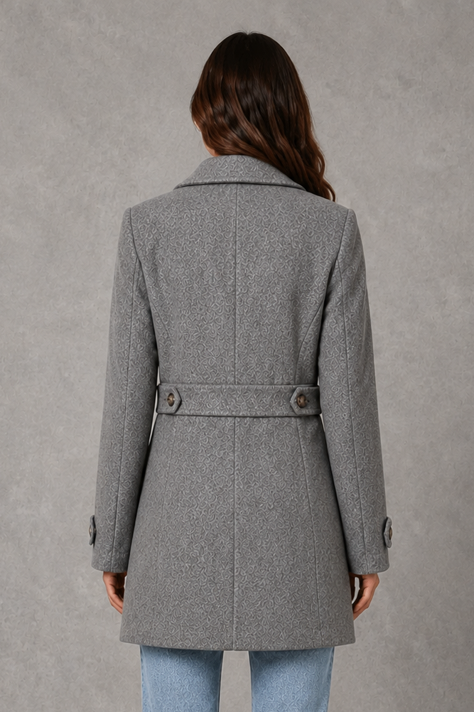 Manteau long structuré à fermeture boutonnée — Amielle Paris