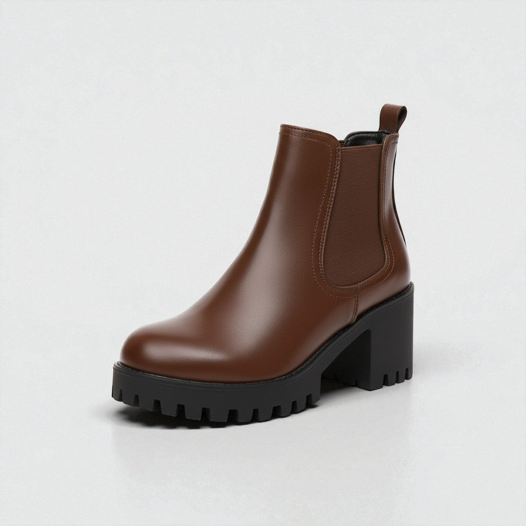 Bottines Chelsea à semelle crantée épaisse — Amielle Paris
