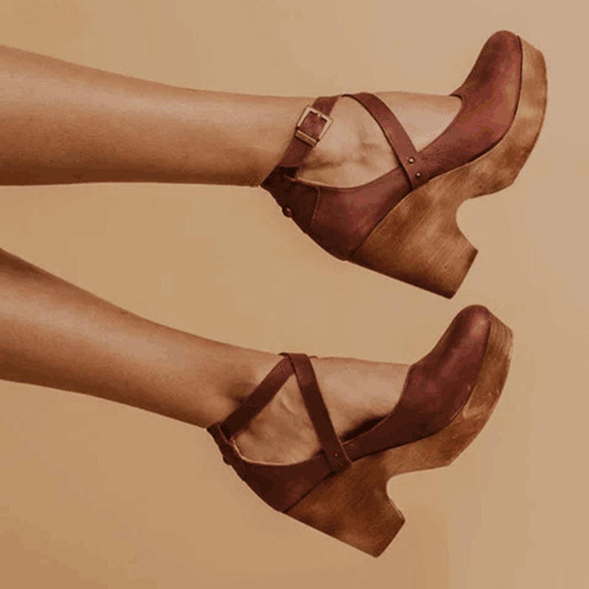Chaussures Mary Jane à brides croisées et talon — Amielle Paris