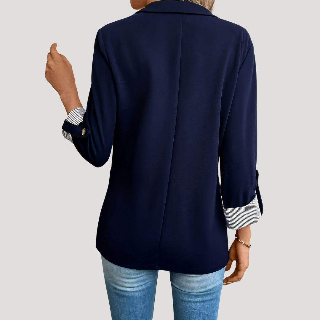 Blazer à manches retroussables et boutonnage simple — Amielle Paris