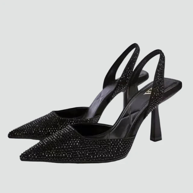 Escarpins à strass et bride arrière — Amielle Paris