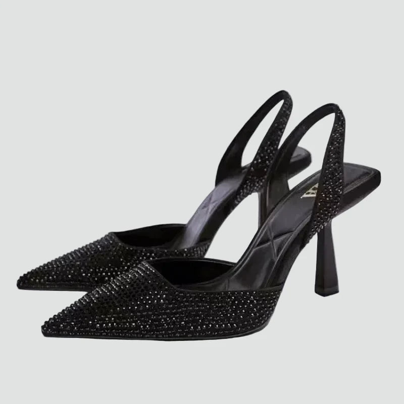 Escarpins à strass et bride arrière — Amielle Paris