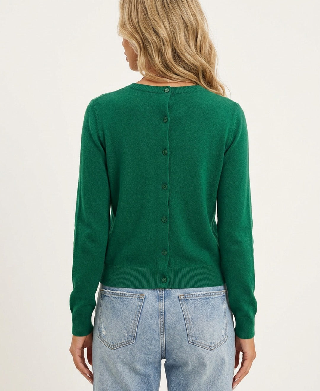 Cardigan ajusté à col rond Adèle — Amielle Paris