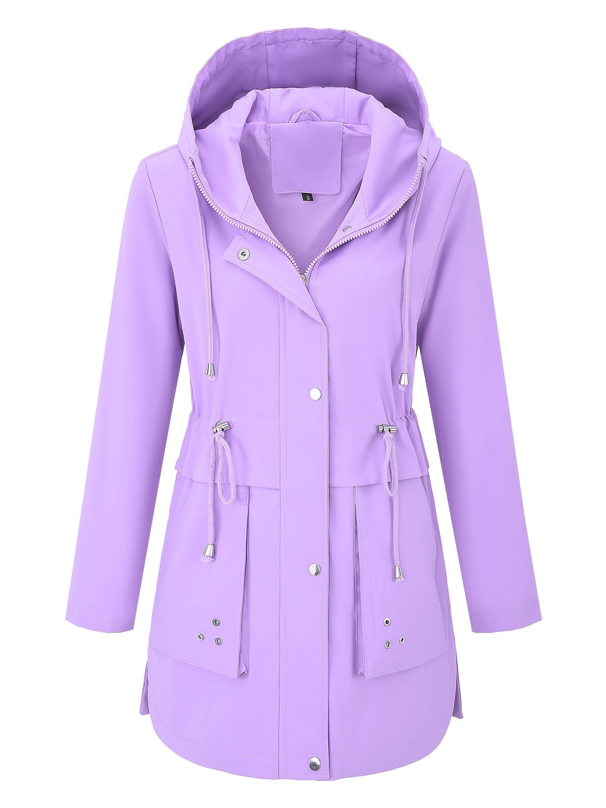 Parka zippée à capuche et cordon à la taille — Amielle Paris