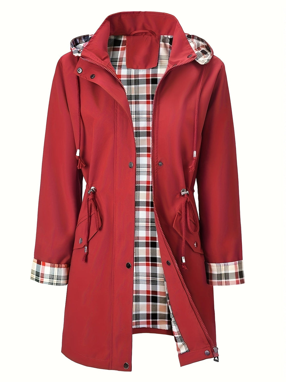 Parka à capuche et doublure à carreaux — Amielle Paris