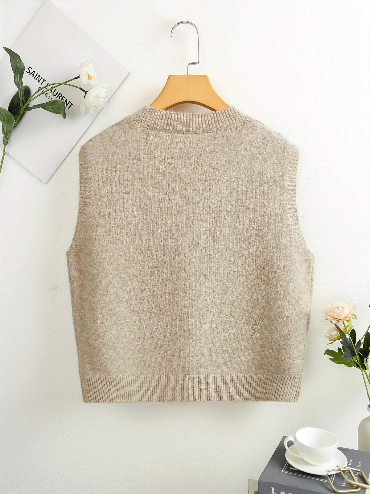 Pull sans manches à losanges — vue 3