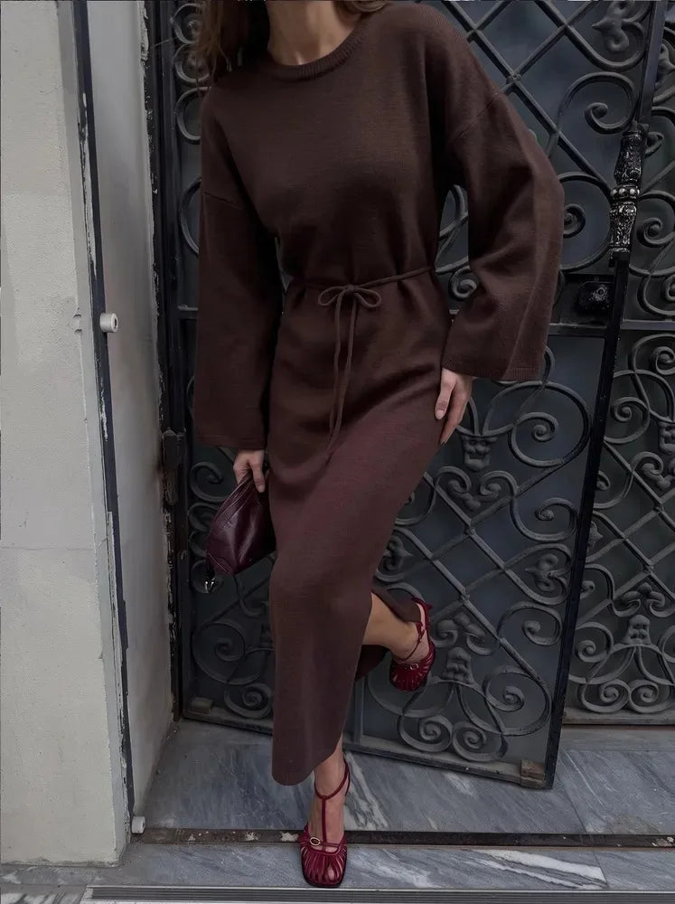 Alexandra — Robe pull ceinturée — vue 4