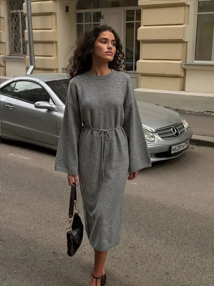 Alexandra — Robe pull ceinturée — vue 5
