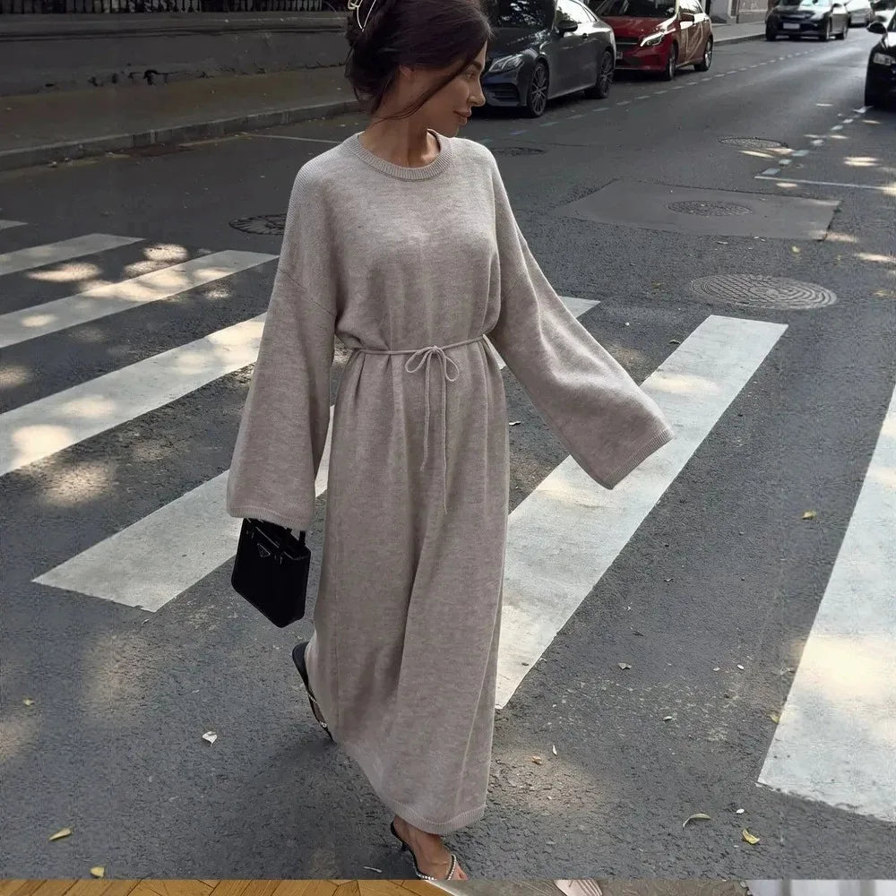 Alexandra — Robe pull ceinturée — vue 6