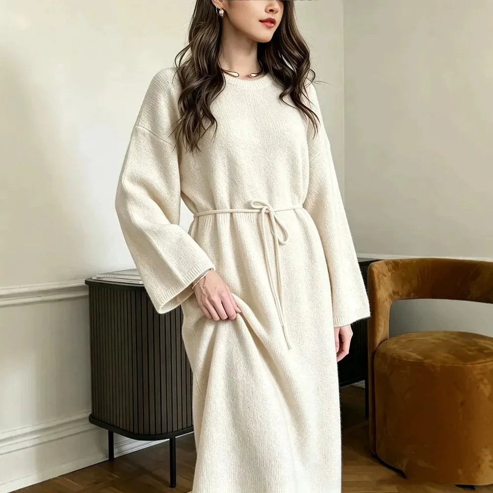 Alexandra — Robe pull ceinturée — vue 2