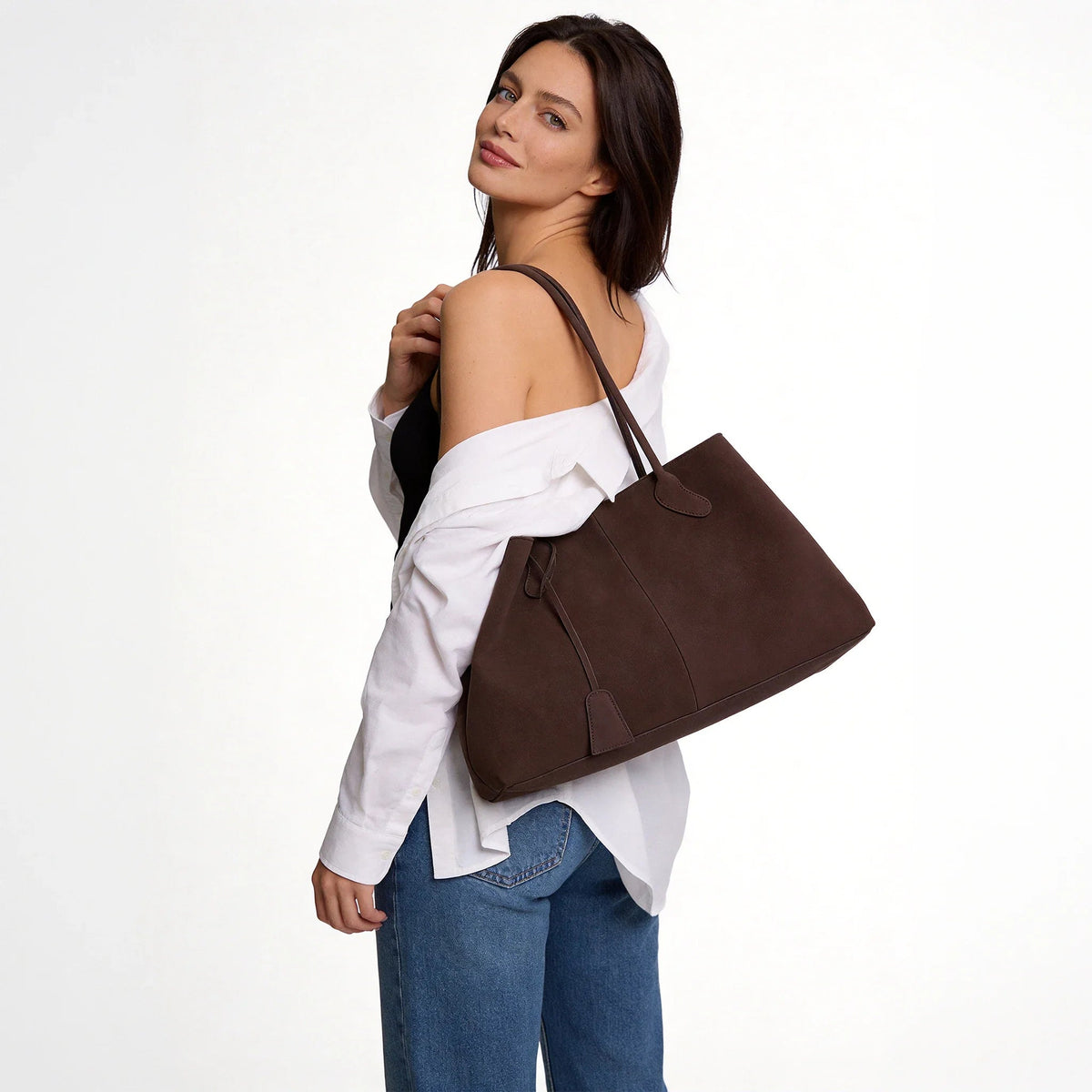 Lina | Sac cabas en suédine vegan