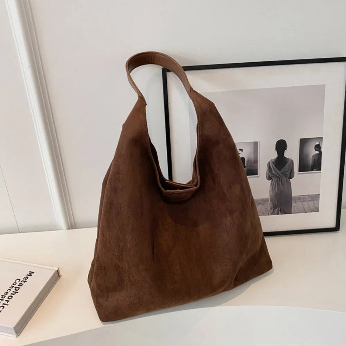 Nalia | Sac hobo en suédine vegan