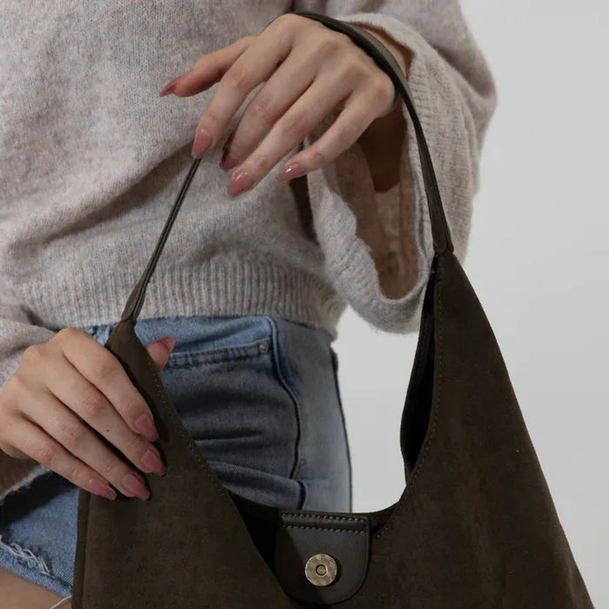 Nalia | Sac hobo en suédine vegan