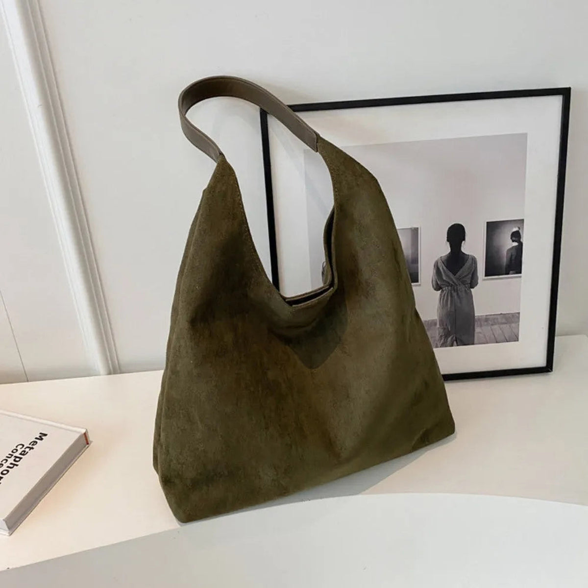 Nalia | Sac hobo en suédine vegan