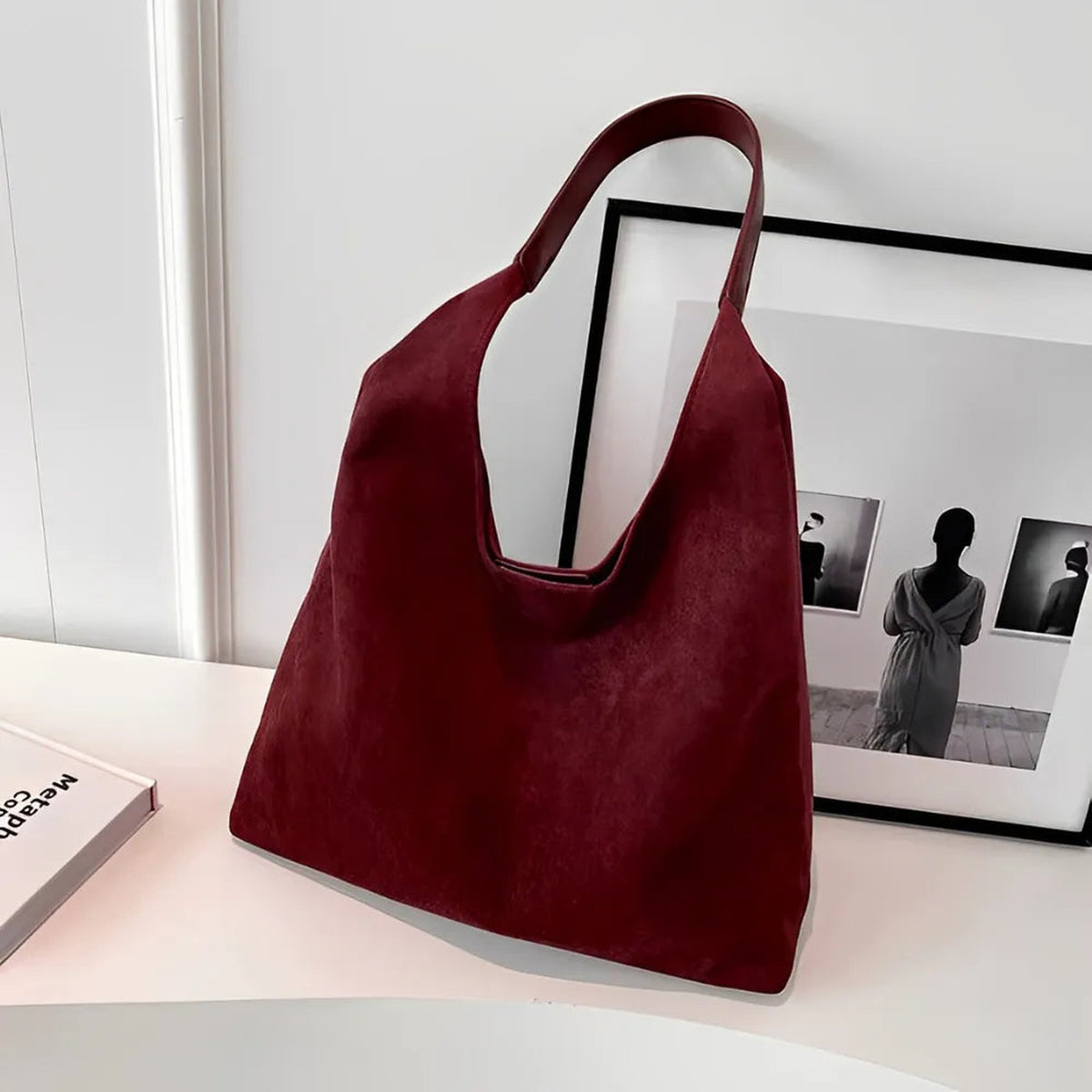 Nalia | Sac hobo en suédine vegan