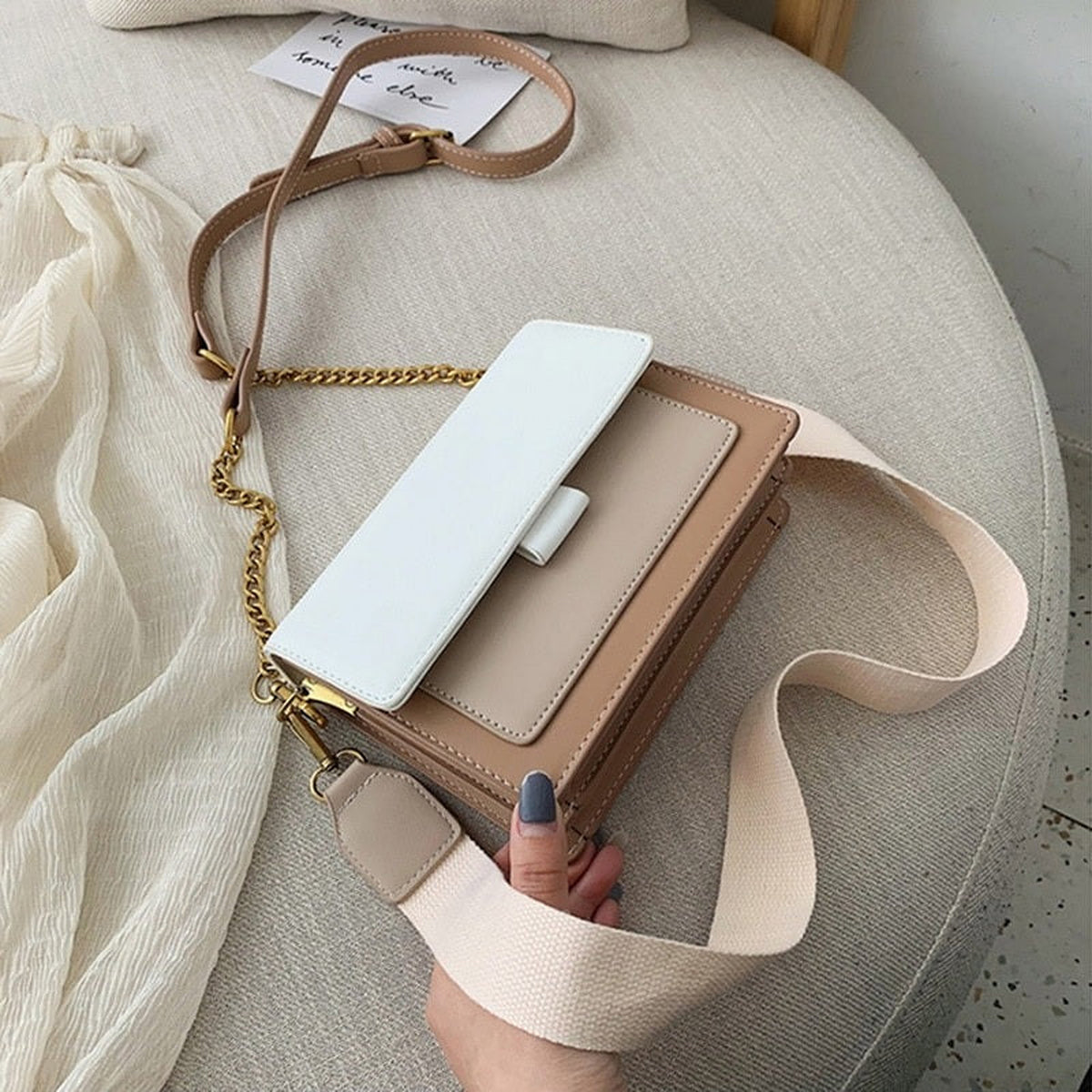 Vionelle | Sac bandoulière bicolore
