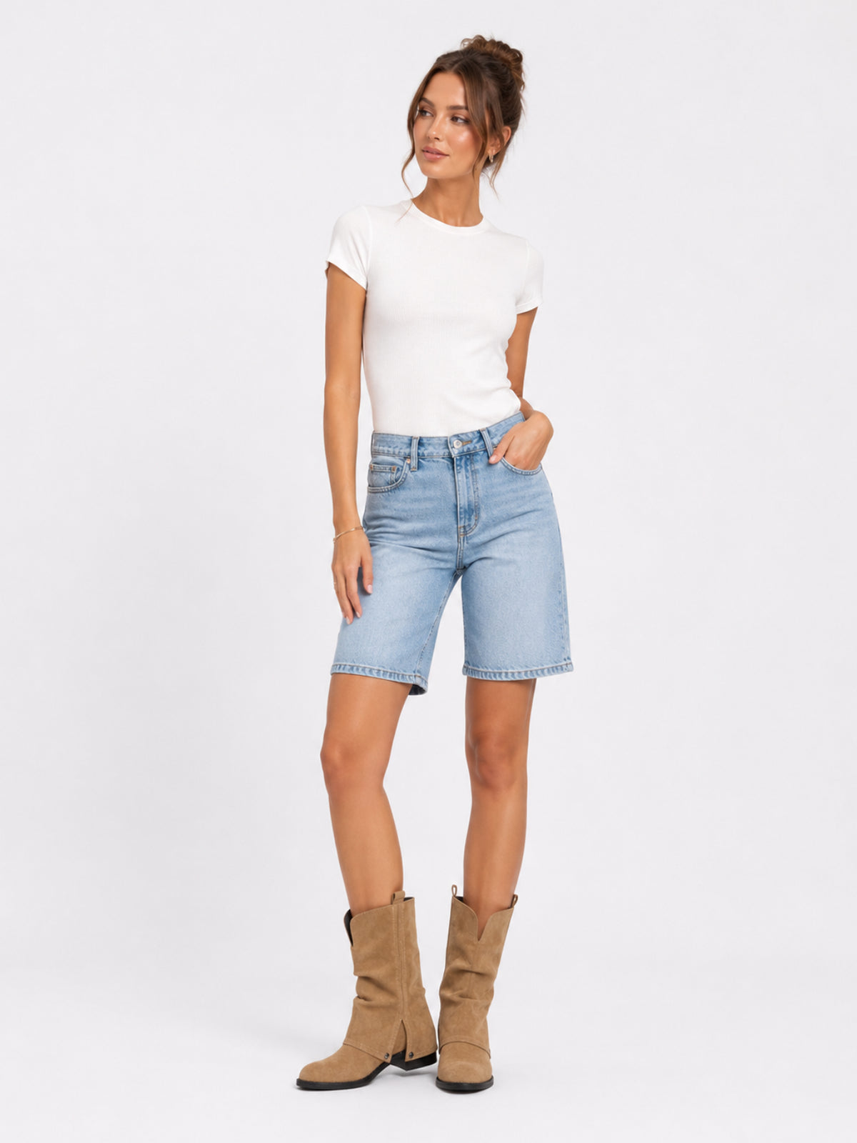 Bottines western en suédine