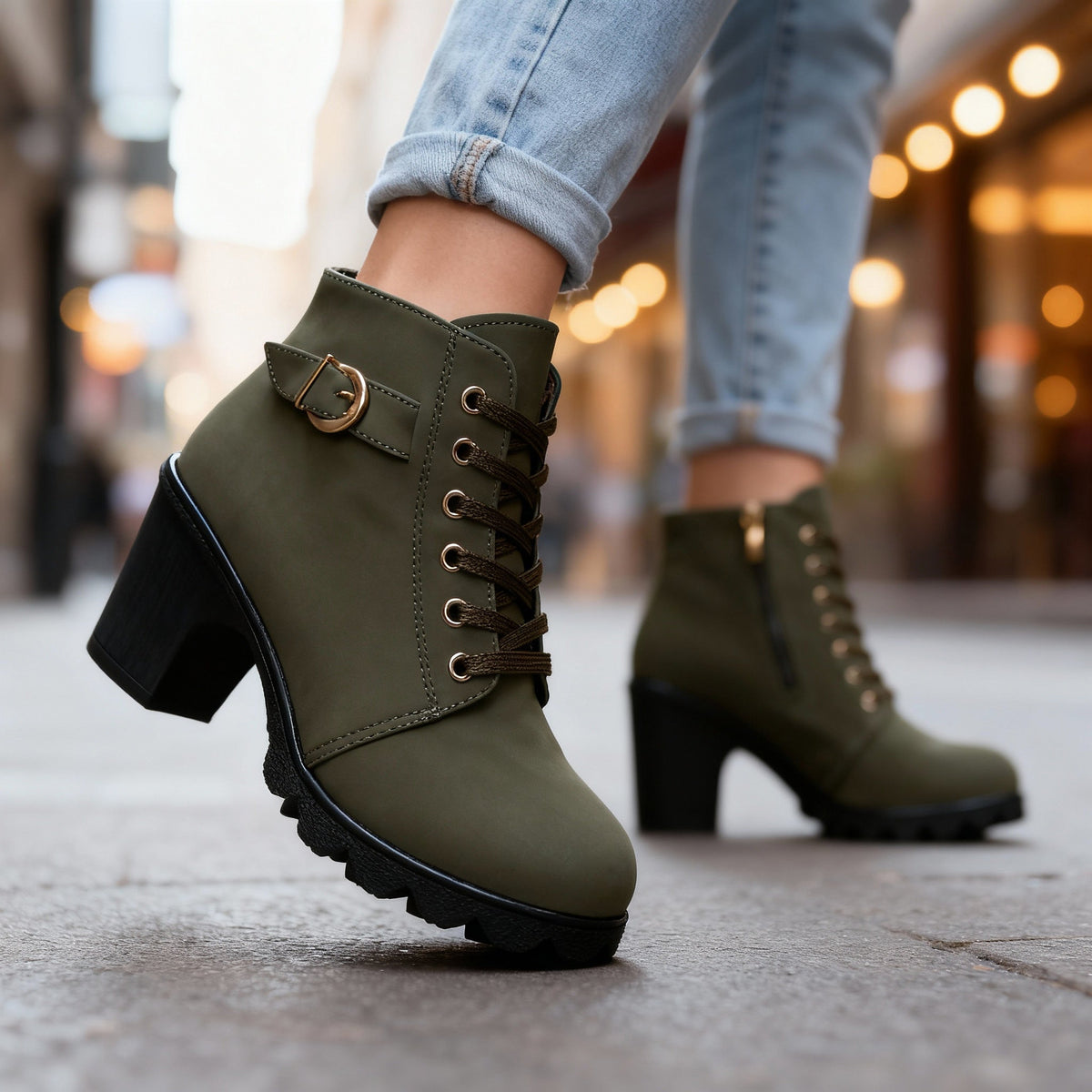 Isaure | Bottines à lacets et plateforme