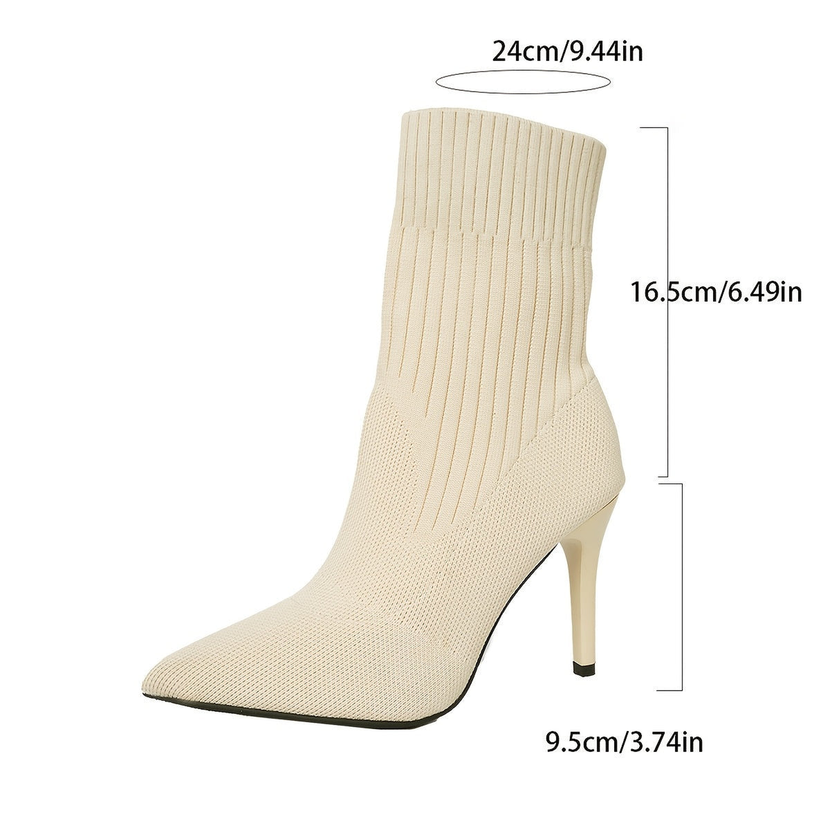 Élise | Bottines en maille à talon aiguille