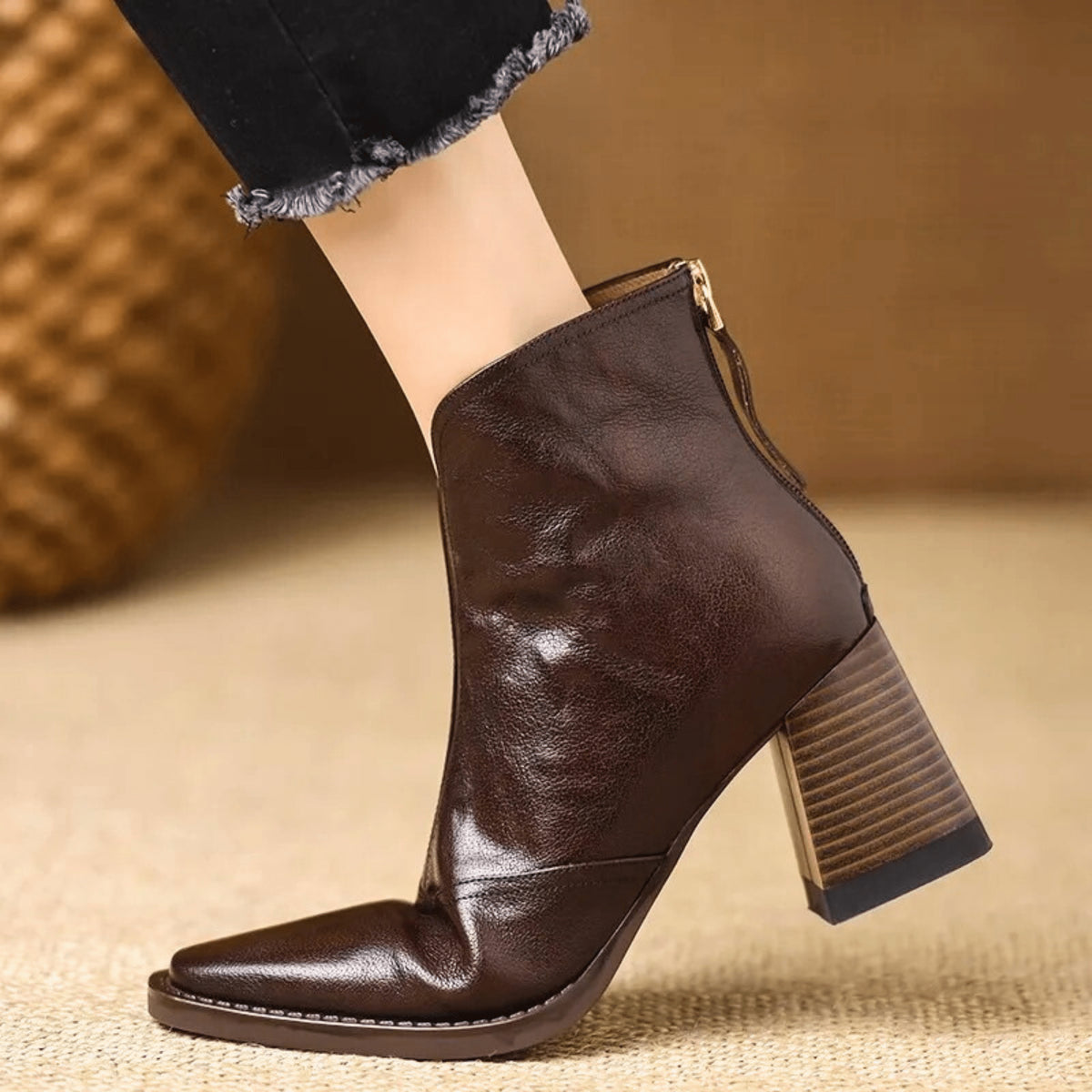 Angie | Bottines à talon structuré