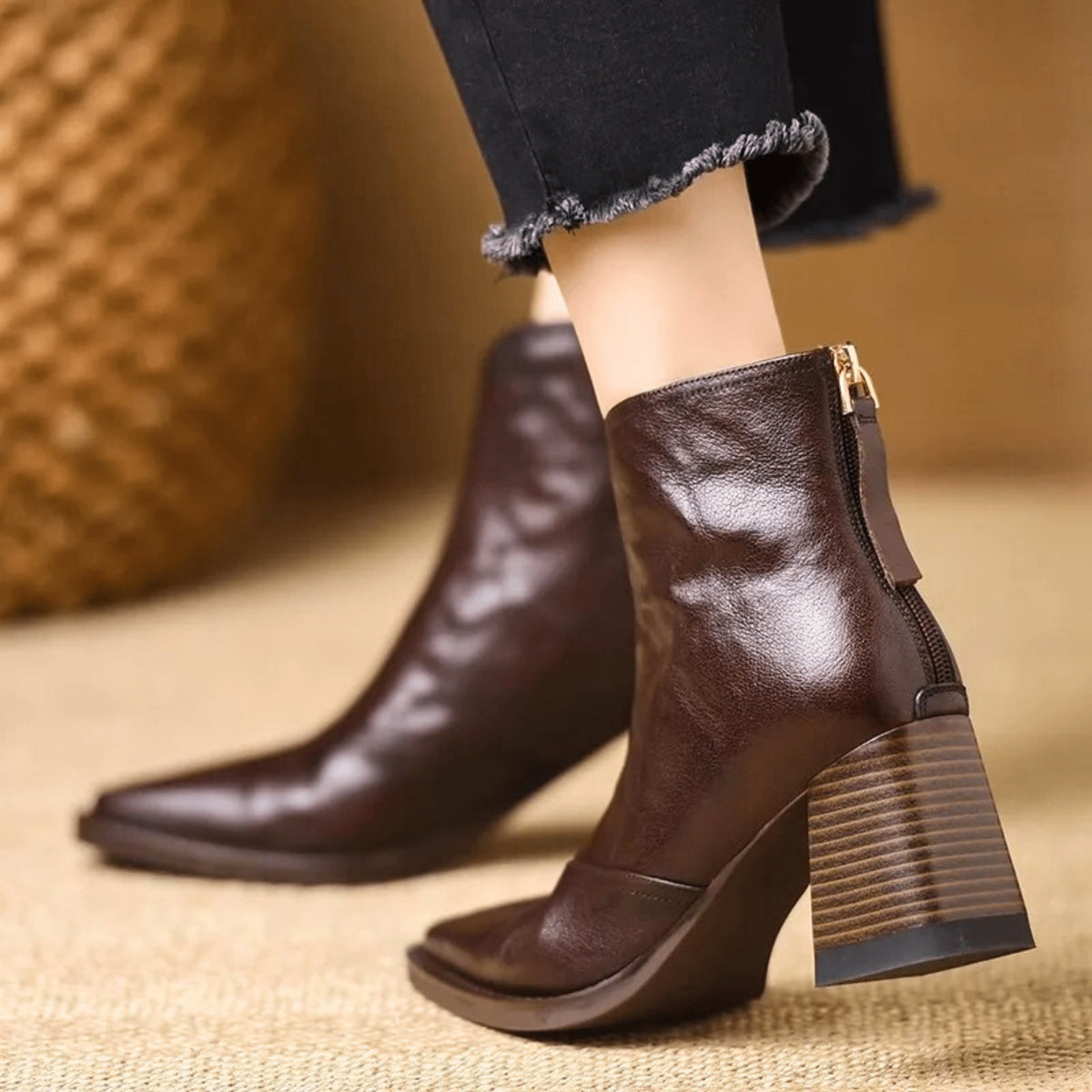 Angie | Bottines à talon structuré