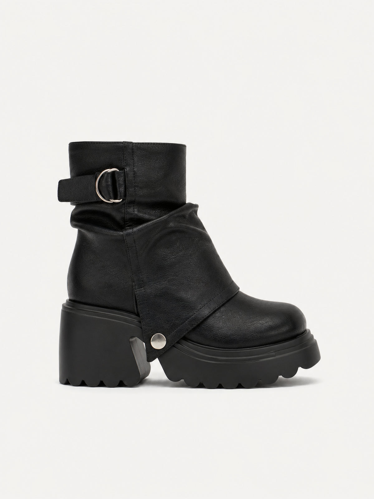 Bottines plateforme à boucle anneau