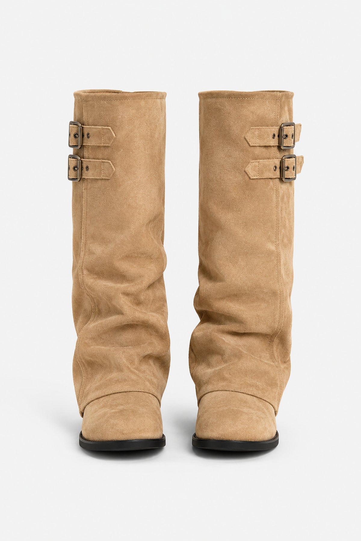 Bottes biker à double boucle