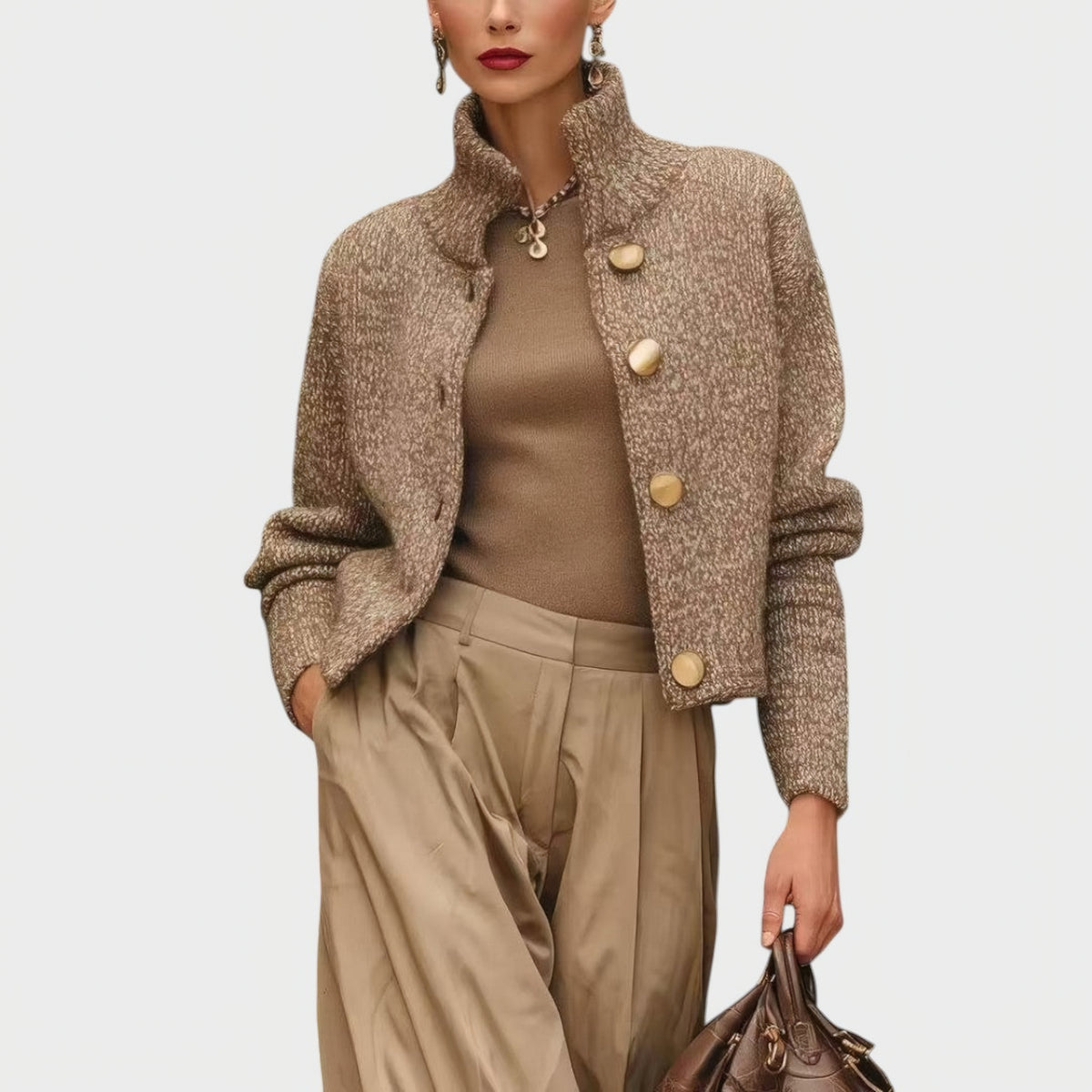 Violette | Veste courte boutonnée