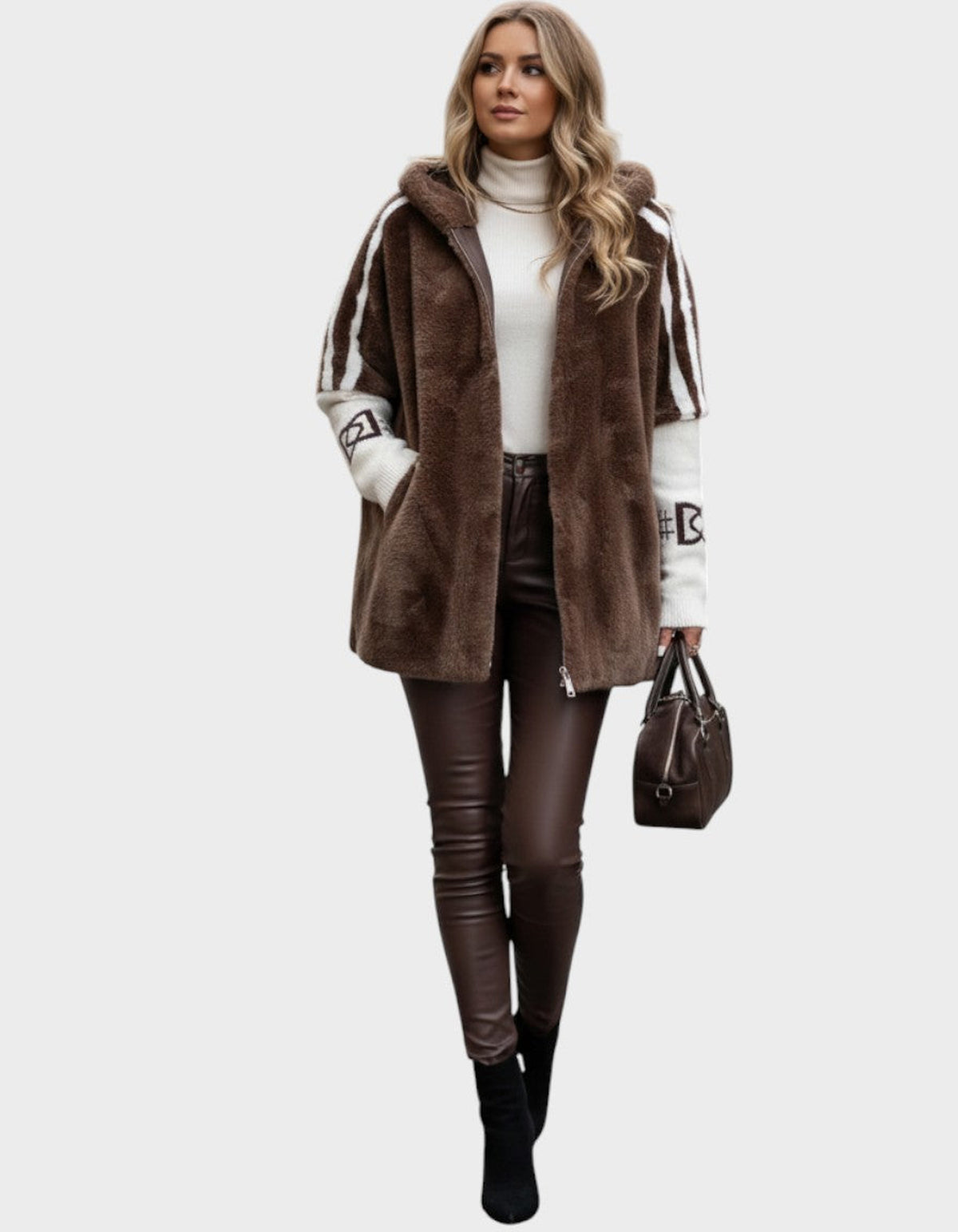Béatrice | Manteau cape oversize à capuche