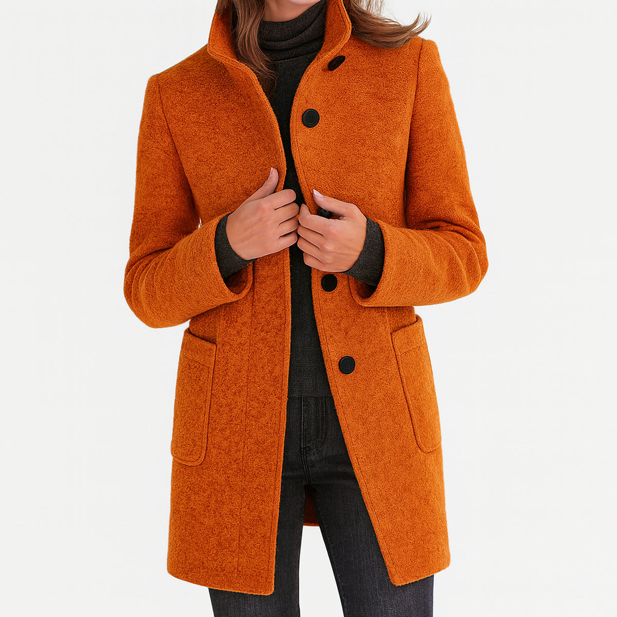 Nora | Manteau boutonné à poches