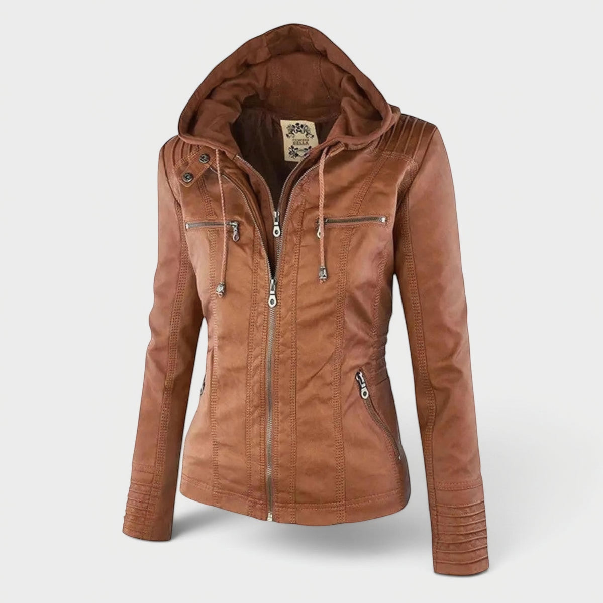 Olive | Veste à capuche amovible