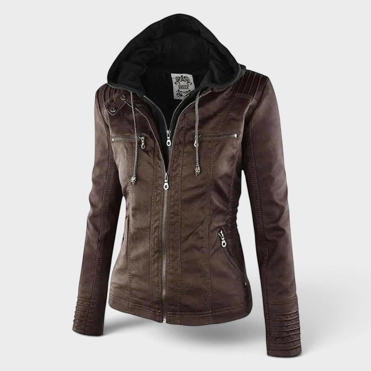 Olive | Veste à capuche amovible