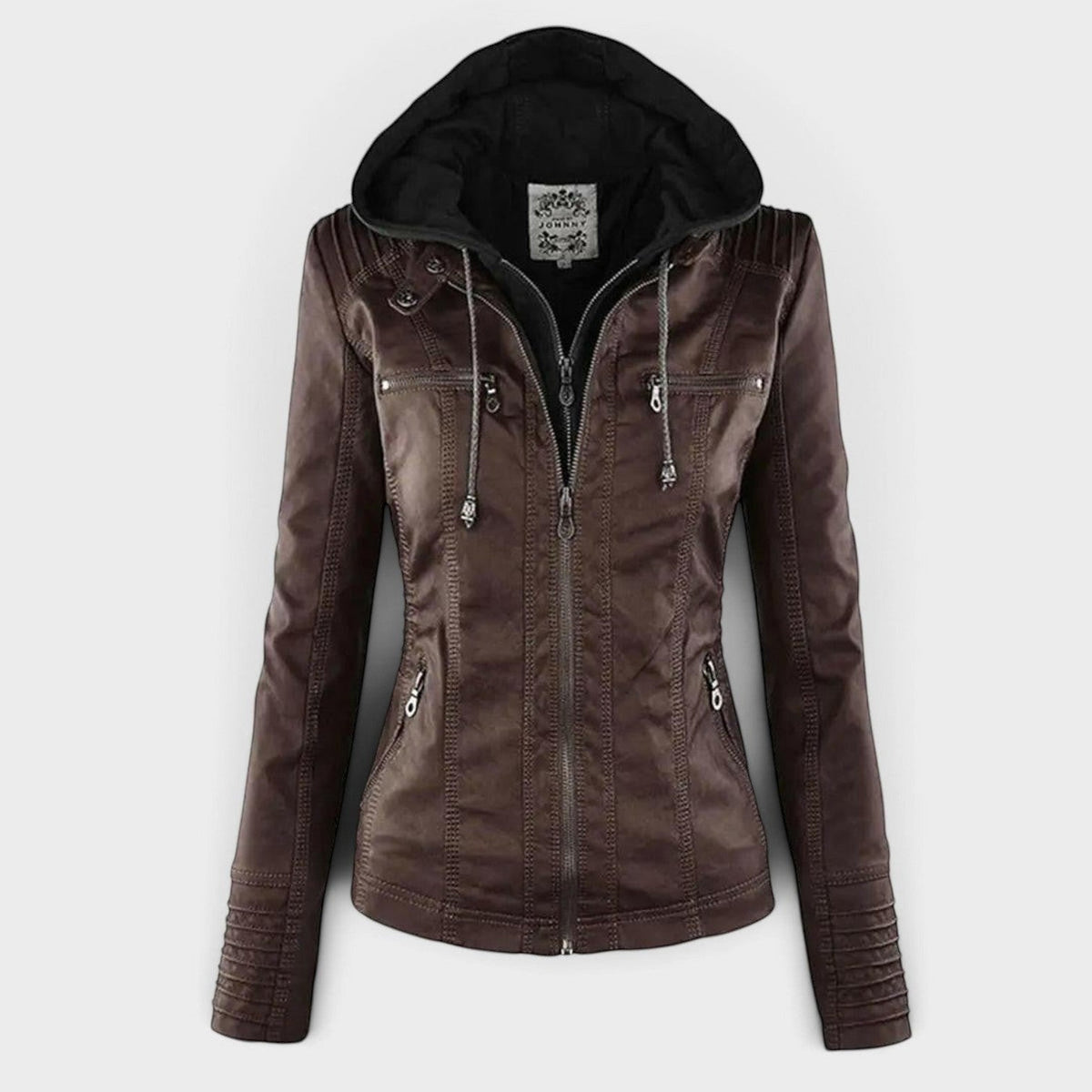 Olive | Veste à capuche amovible