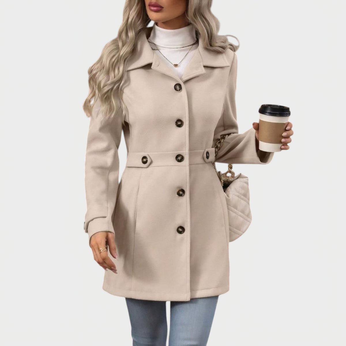 Chantal | Manteau cintré boutonné
